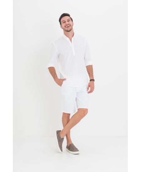 moda masculina bermuda branca